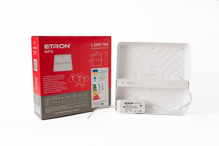 Світлодіодний світильник ETRON NPS 1-EMP-784 32W 95-265V 5000К ІР20 квадрат фото