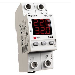 Реле напруги з контролем струму DigiTOP VA-32A M2R 4820118381244 фото