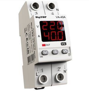 Реле напруги з контролем струму DigiTOP VA-40A M2R 4820118381275 фото