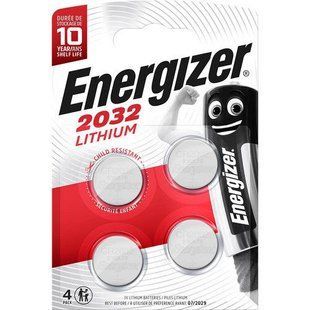 Літієві Батарейки CR2032 Lithium 4шт Energizer фото