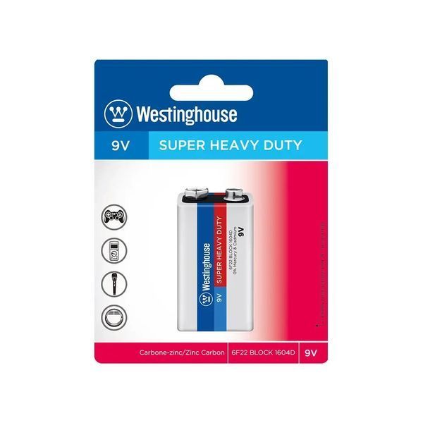Сольова батарейка Westinghouse Super Heavy Duty 9V / 6F22 фото