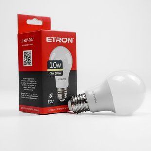 LED лампа ETRON Light 1-ELP-007 A60 10W 3000K E27 фото