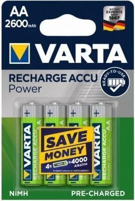 Акумулятор Varta Rechargeable Accu AA 2600 mAh BLI4 Ni-MH R2U (4008496745975) фото