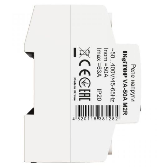Реле напряжения с контролем тока DigiTOP VA-50A M2R 4820118381282 фото