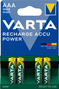 Акумулятор Varta Rechargeable Accu AAA 1000 mAh BLI4 Ni-MH R2U (4008496594375) фото