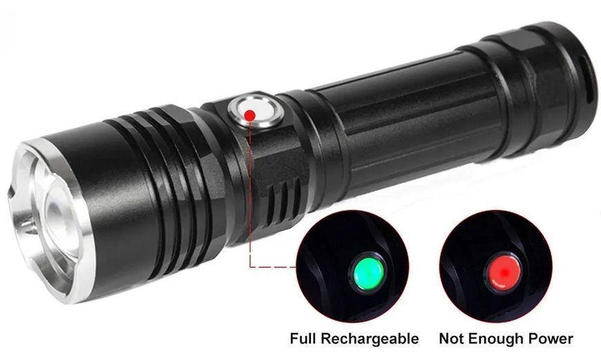 Фонарь ручной Quantum Solid-M 10W LED з USB, box (шт) фото