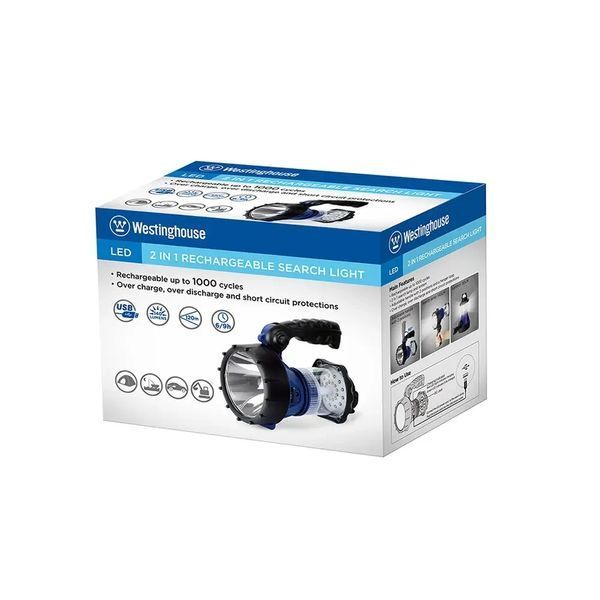 Ручной фонарь поисковый-светильник Westinghouse 3W LED WF1504 + USB кабель в комплекте фото